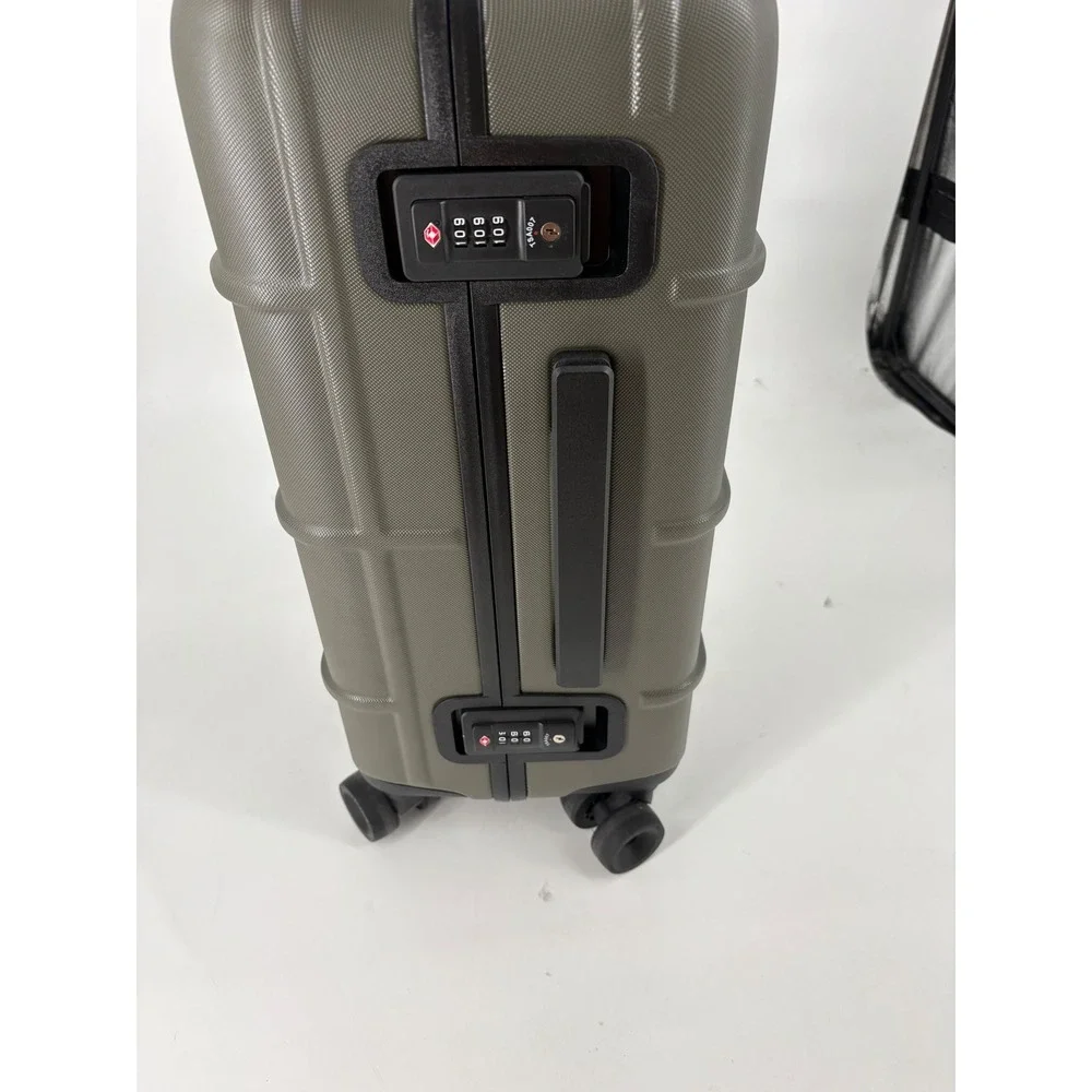 The North Face All Weather 4-Wheel 22 Carry On Suitcase New Taupe Green